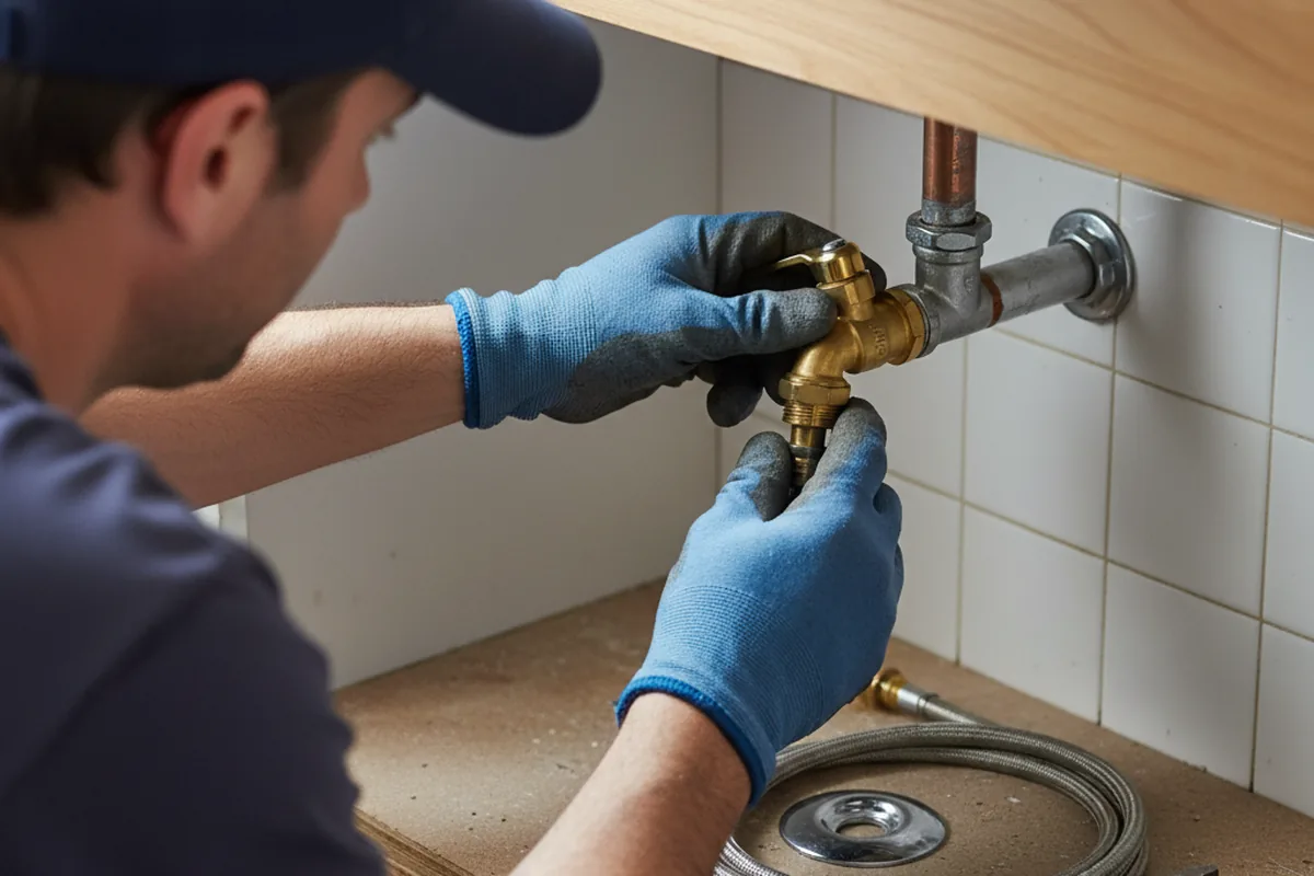 Shutoff valve and fitting work during Emergency Plumbing in Astor